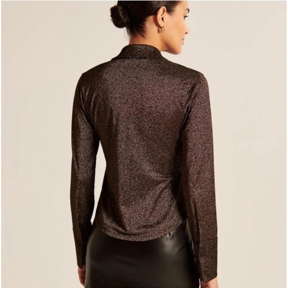 Abercrombie & Fitch Metallic Brown Top - Picture 3 of 9